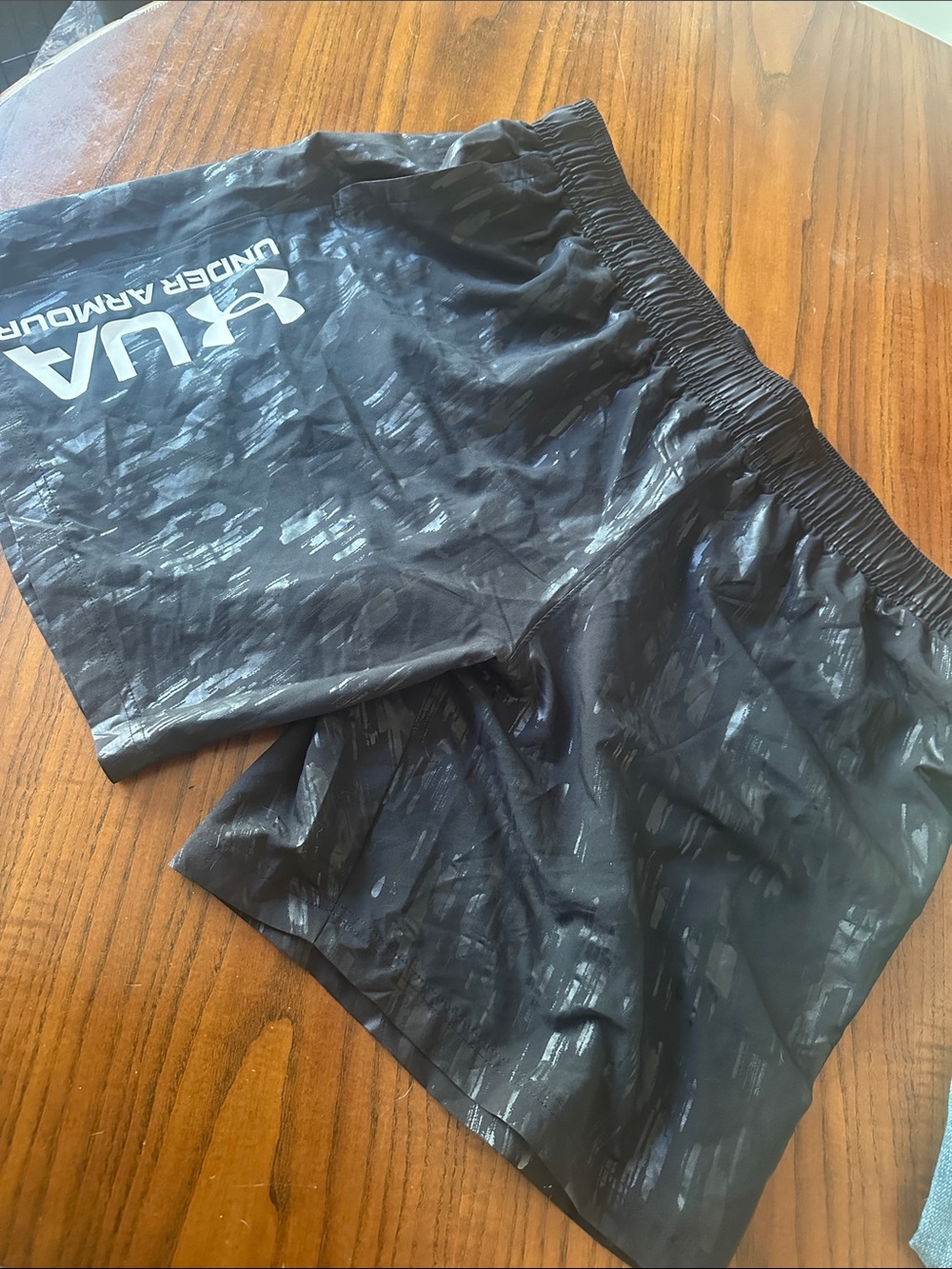 Under Armour Black Men's Athletic Training Shorts with Subtle Print